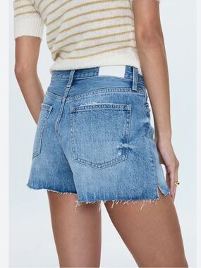 Pistola High Rise Cut Off Denim Short Raw Hem Size 31